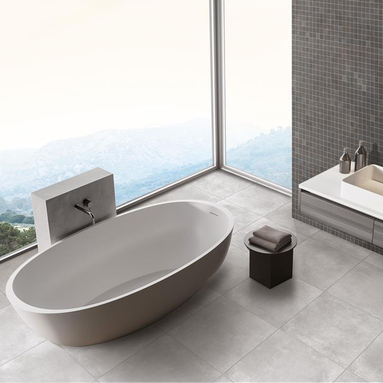 KeraSelect Corfu Vloertegel Steel Grey 60x60cm